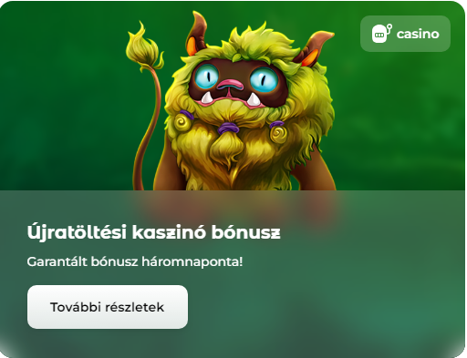 Újra töltési kaszinó bónusz a Verde Casinónál