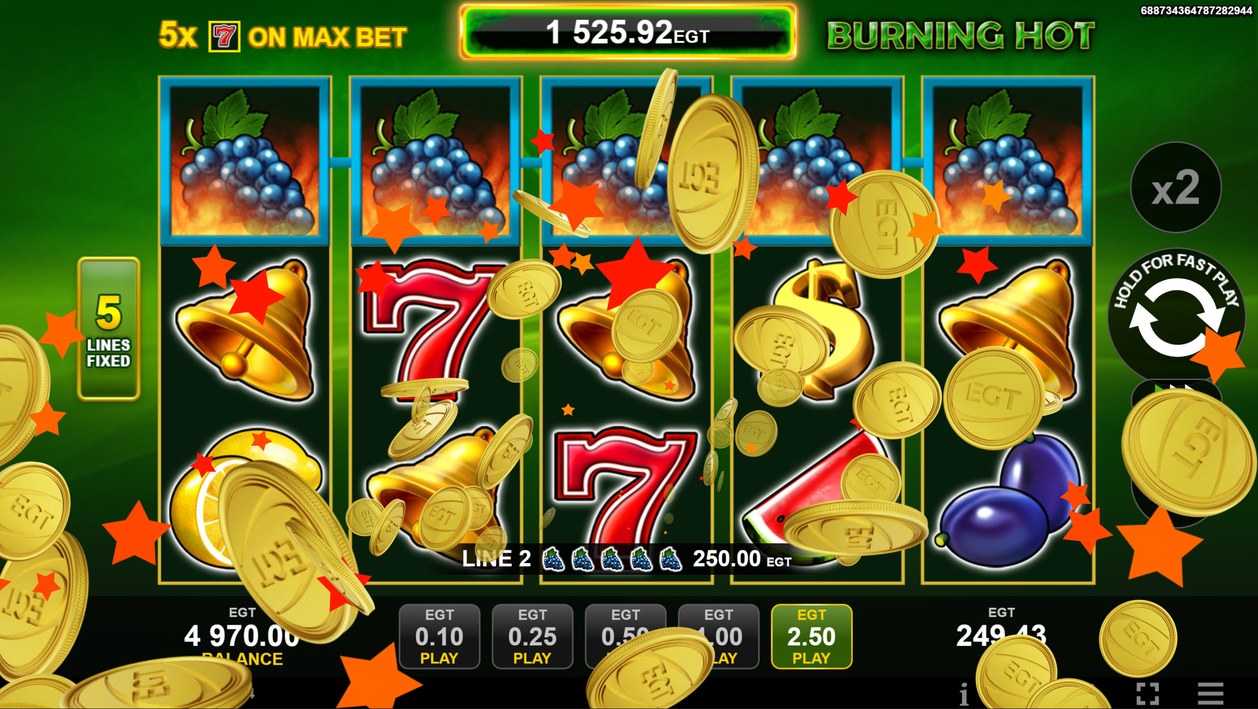 Burning Hot nagy nyeremény