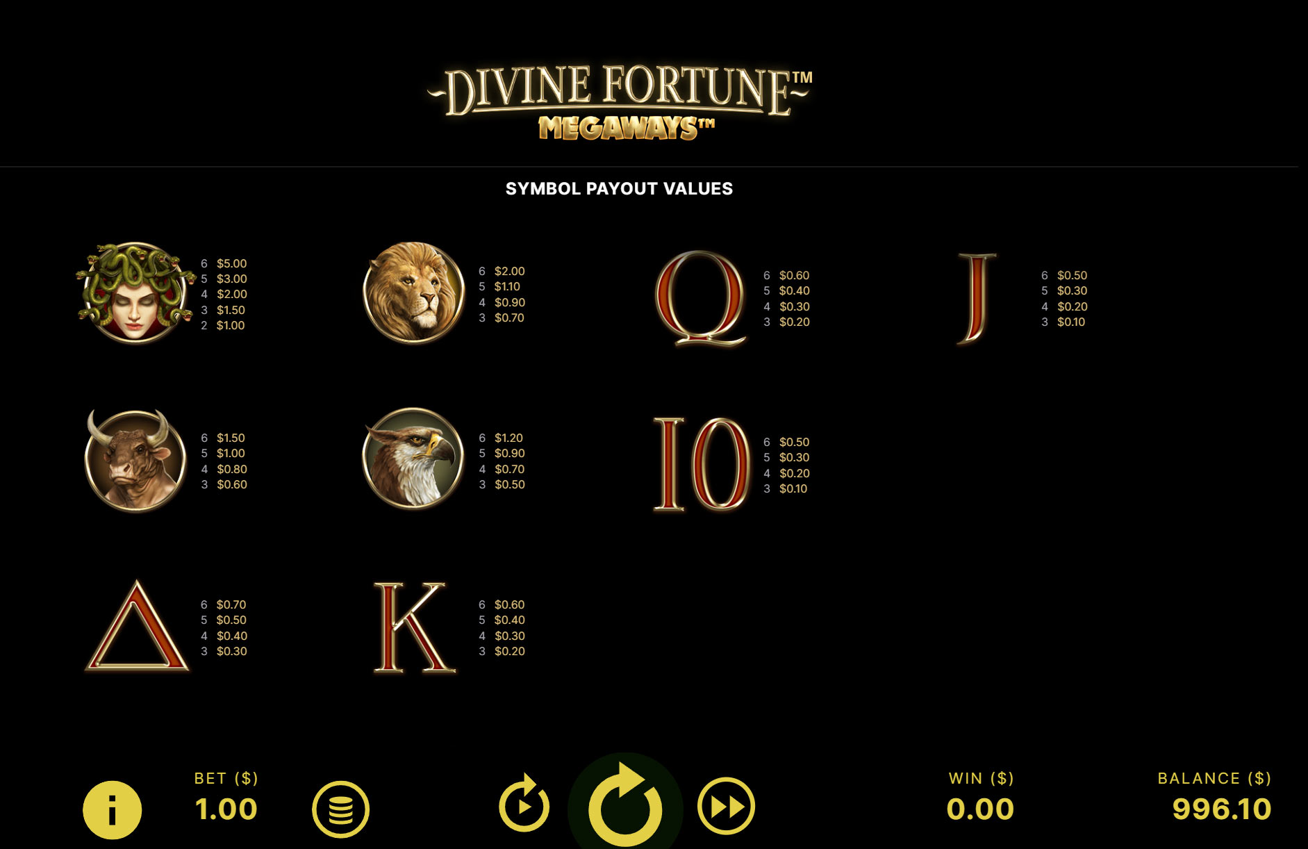 Divine Fortune nyerőgép