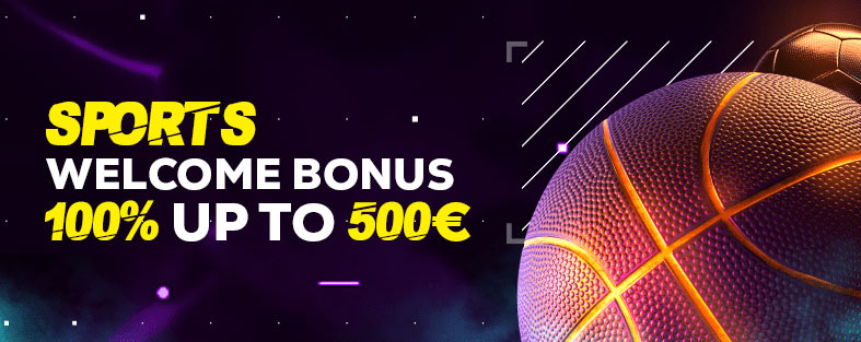 <strong>Üdvözlő sport bónusz:</strong> 100% legfeljebb €500-ig, minimum befizetés €20, 10x fogadási követelmény.