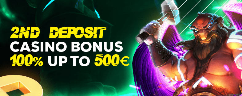 <strong>Üdvözlő bónusz a második befizetéskor:</strong> 100% legfeljebb €500-ig, minimum befizetés €20, x35 fogadási követelmény.